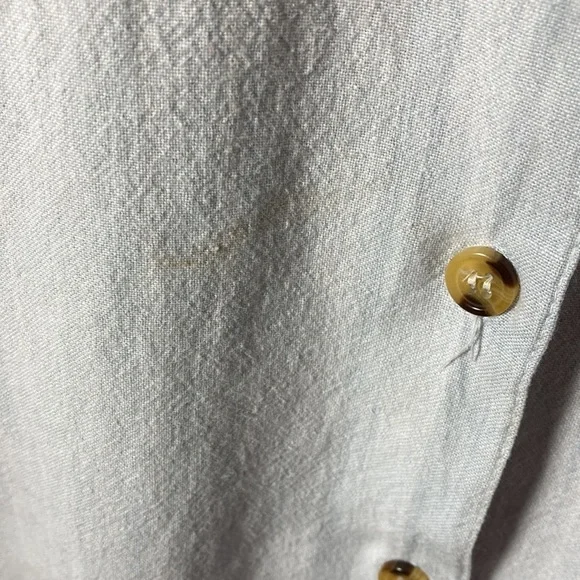 Casey & Max Top Women Size M Embroidered Top w Flannel Sleeves & Collar - Picture 6 of 8